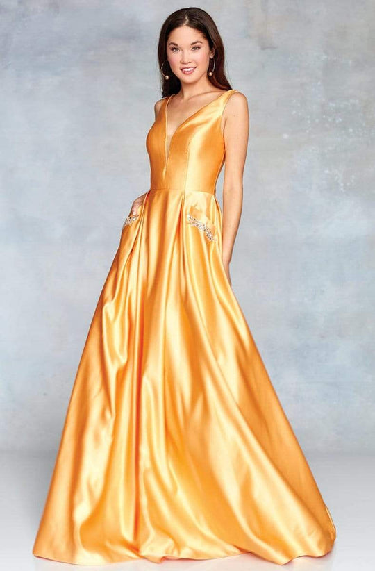 gold semi formal dresses